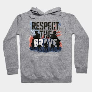 Respect The Brave Patriotic US Army Tribute Hoodie